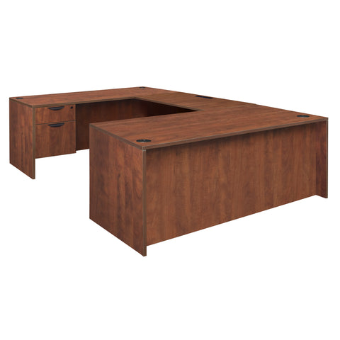 Cherry / Double Pedestal with Bridge