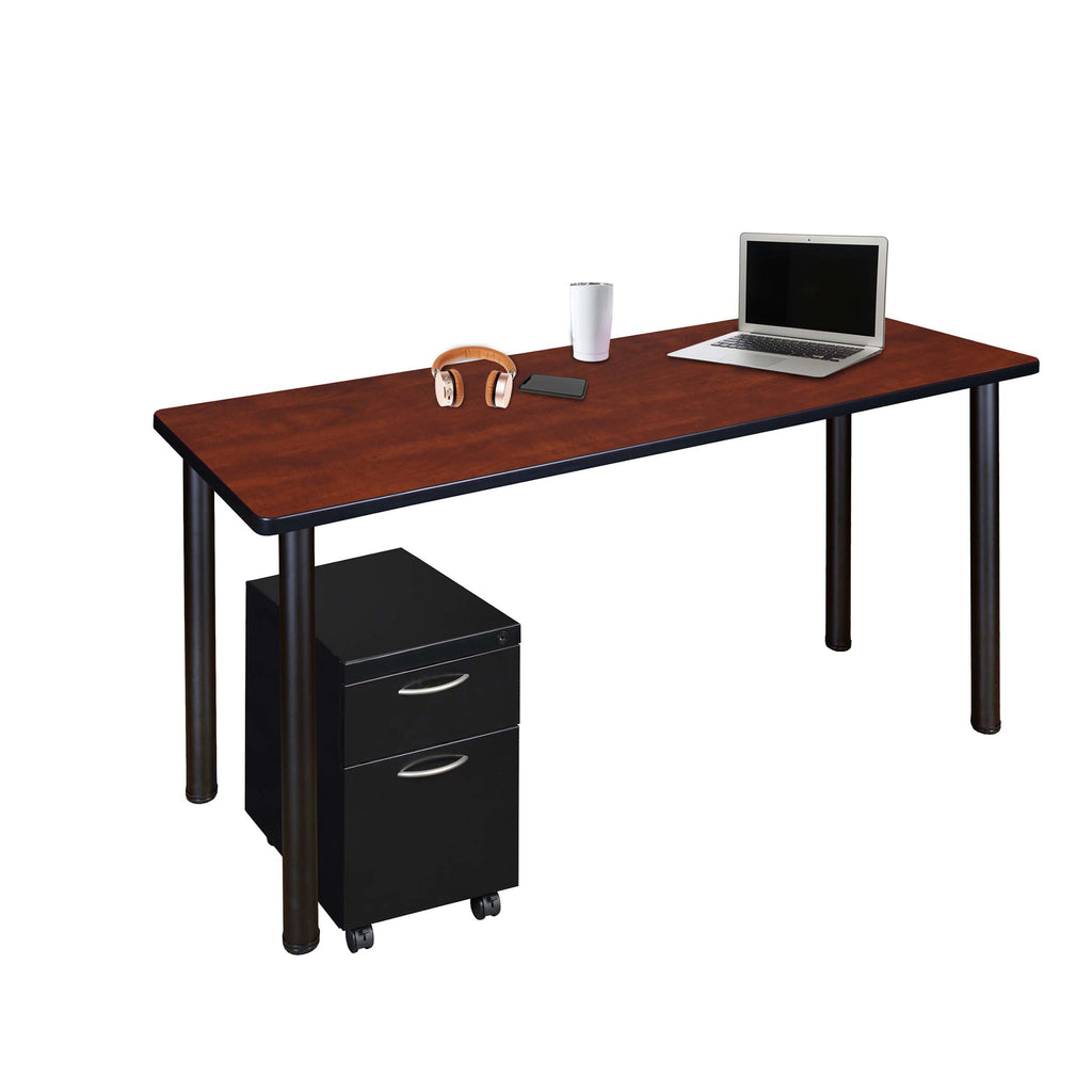 Regency Kee 48 x 24 in. Mobile Desk with Storage