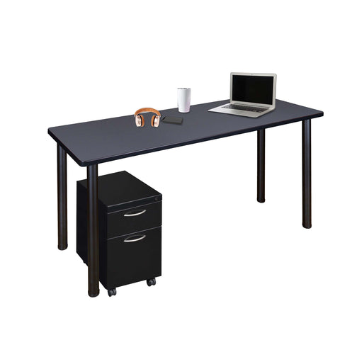 Regency Kee 48 x 24 in. Mobile Desk with Storage