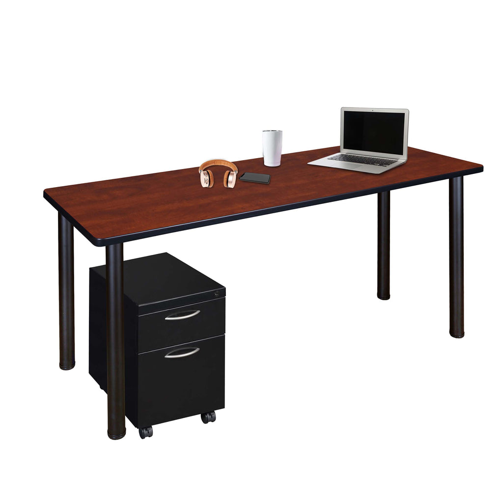 Regency Kee 60 x 24 in. Mobile Desk with Storage