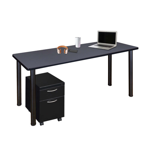 Regency Kee 60 x 24 in. Mobile Desk with Storage
