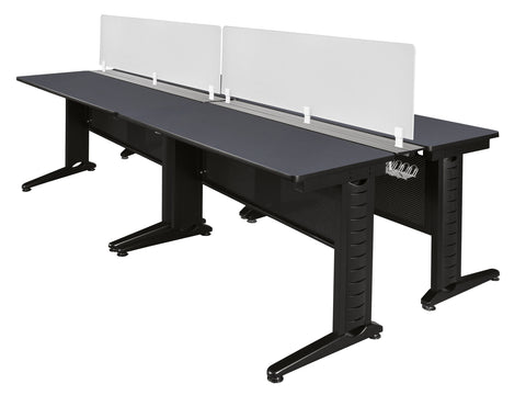 Regency Fusion 48 x 24 in. 2 Person Bench Workstation with Privacy Panel
