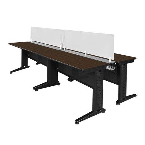 Regency Fusion 48 x 24 in. 2 Person Bench Workstation with Privacy Panel