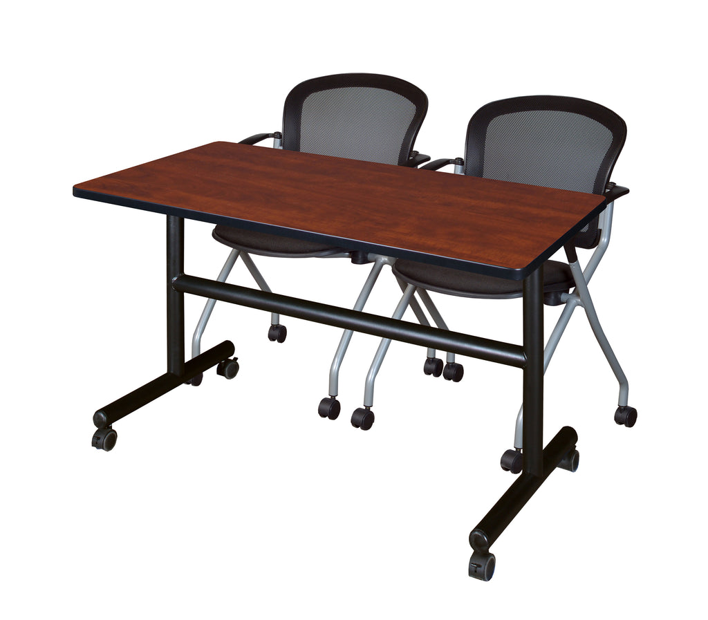 Regency Kobe 48 x 24 in. FlipTop Training Nesting Table 2 Cadence Nesting Chairs