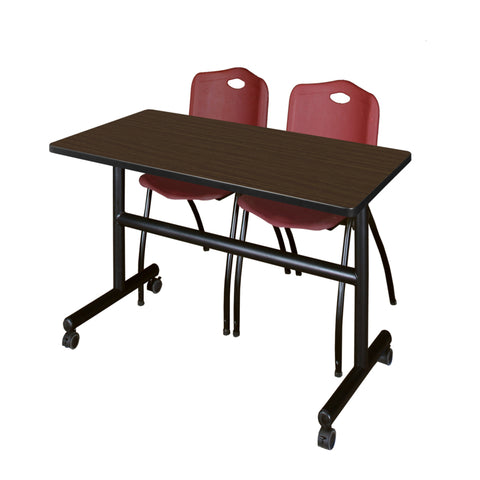 Neo Walnut / Burgundy / 48 x 24