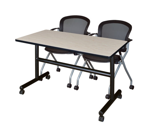 Regency Kobe 48 x 24 in. FlipTop Training Nesting Table 2 Cadence Nesting Chairs