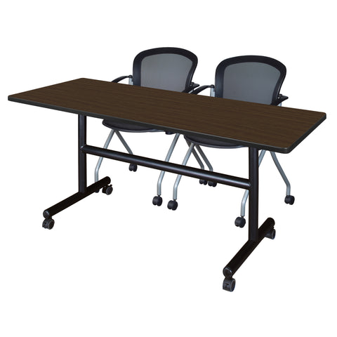 Regency Kobe 48 x 24 in. FlipTop Training Nesting Table 2 Cadence Nesting Chairs