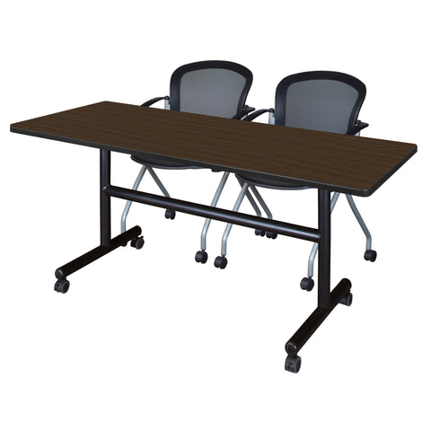 Regency Kobe 48 x 24 in. FlipTop Training Nesting Table 2 Cadence Nesting Chairs