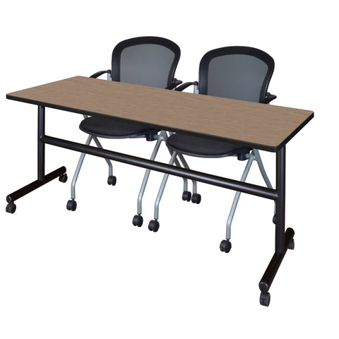 Regency Kobe 48 x 24 in. FlipTop Training Nesting Table 2 Cadence Nesting Chairs