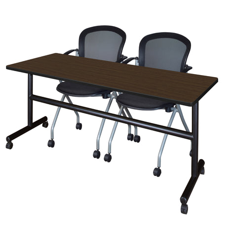 Regency Kobe 48 x 24 in. FlipTop Training Nesting Table 2 Cadence Nesting Chairs