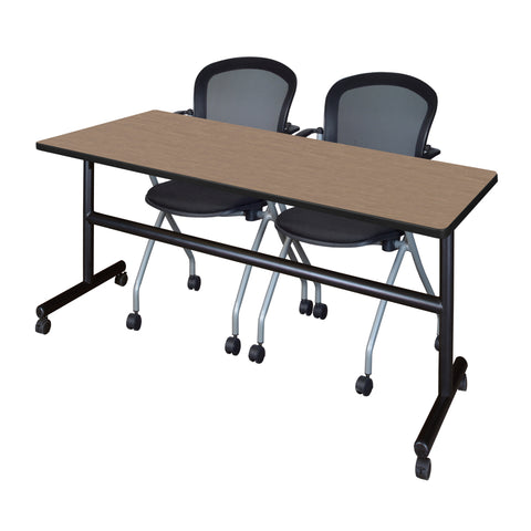 Regency Kobe 48 x 24 in. FlipTop Training Nesting Table 2 Cadence Nesting Chairs