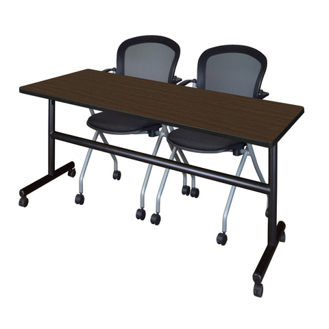 Regency Kobe 48 x 24 in. FlipTop Training Nesting Table 2 Cadence Nesting Chairs