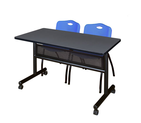 Regency Kobe 48 x 24 in. FlipTop Privacy Nesting Table 2 M Stack Chairs