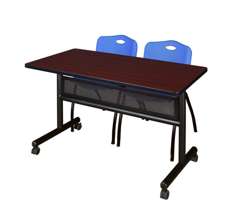 Regency Kobe 48 x 24 in. FlipTop Privacy Nesting Table 2 M Stack Chairs