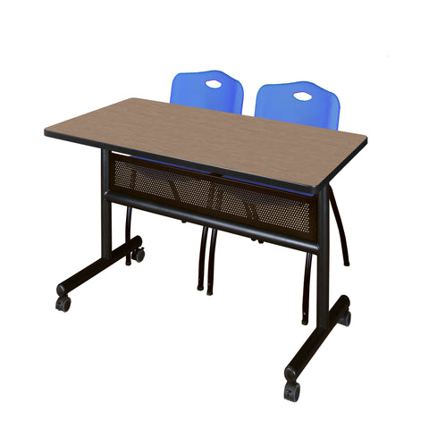 Regency Kobe 48 x 24 in. FlipTop Privacy Nesting Table 2 M Stack Chairs