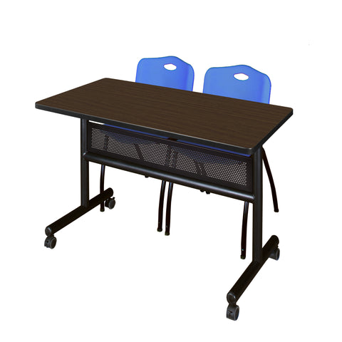 Regency Kobe 48 x 24 in. FlipTop Privacy Nesting Table 2 M Stack Chairs