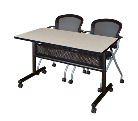 Regency Kobe 48 x 24 in. FlipTop Privacy Nesting Table 2 Cadence Nesting Chairs