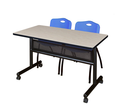 Regency Kobe 48 x 24 in. FlipTop Privacy Nesting Table 2 M Stack Chairs