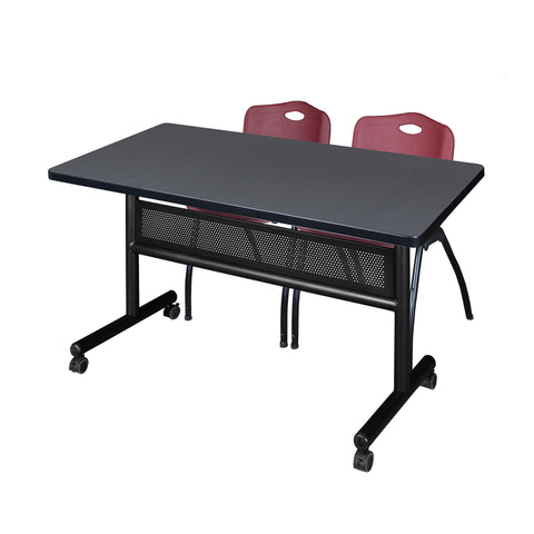 Grey / Burgundy / 48 x 30