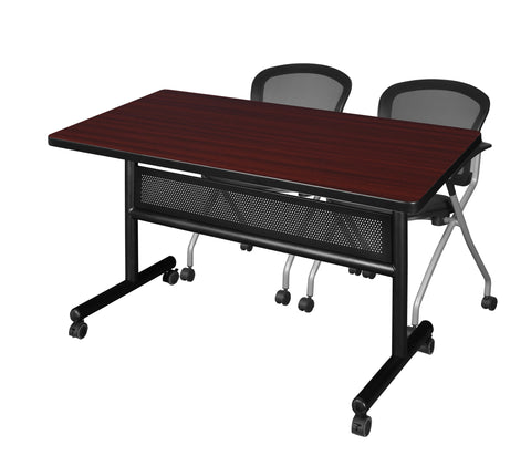 Regency Kobe 48 x 24 in. FlipTop Privacy Nesting Table 2 Cadence Nesting Chairs
