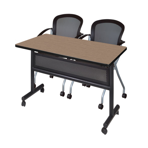 Regency Kobe 48 x 24 in. FlipTop Privacy Nesting Table 2 Cadence Nesting Chairs