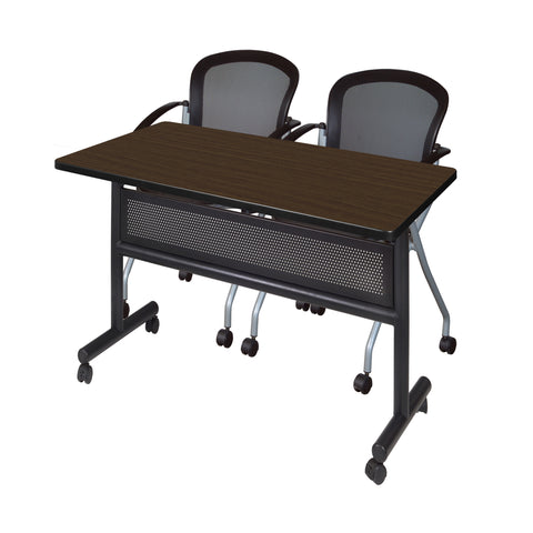 Regency Kobe 48 x 24 in. FlipTop Privacy Nesting Table 2 Cadence Nesting Chairs