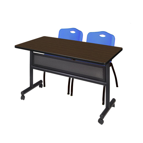 Regency Kobe 48 x 24 in. FlipTop Privacy Nesting Table 2 M Stack Chairs