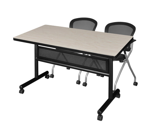 Regency Kobe 48 x 24 in. FlipTop Privacy Nesting Table 2 Cadence Nesting Chairs