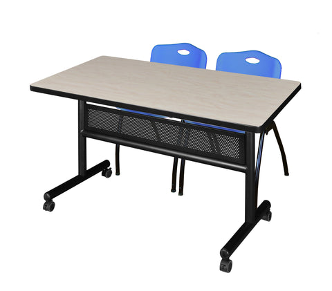 Regency Kobe 48 x 24 in. FlipTop Privacy Nesting Table 2 M Stack Chairs