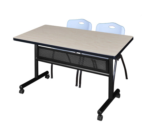 Regency Kobe 48 x 24 in. FlipTop Privacy Nesting Table 2 M Stack Chairs