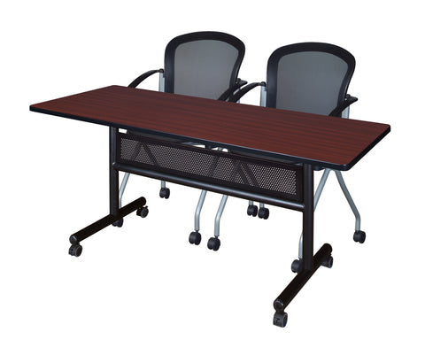 Regency Kobe 48 x 24 in. FlipTop Privacy Nesting Table 2 Cadence Nesting Chairs