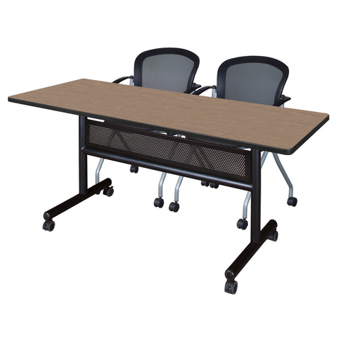 Regency Kobe 48 x 24 in. FlipTop Privacy Nesting Table 2 Cadence Nesting Chairs