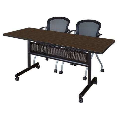 Regency Kobe 48 x 24 in. FlipTop Privacy Nesting Table 2 Cadence Nesting Chairs