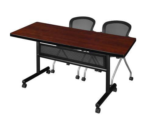 Regency Kobe 48 x 24 in. FlipTop Privacy Nesting Table 2 Cadence Nesting Chairs