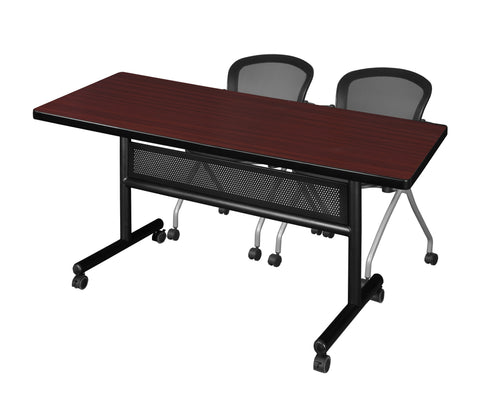 Regency Kobe 48 x 24 in. FlipTop Privacy Nesting Table 2 Cadence Nesting Chairs