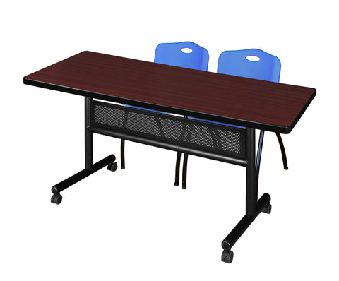 Regency Kobe 48 x 24 in. FlipTop Privacy Nesting Table 2 M Stack Chairs