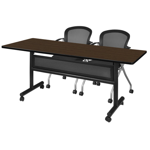 Regency Kobe 48 x 24 in. FlipTop Privacy Nesting Table 2 Cadence Nesting Chairs