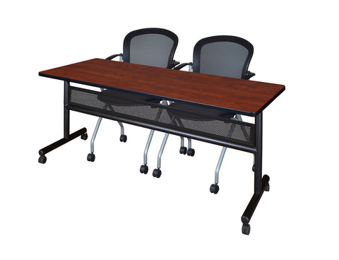 Regency Kobe 48 x 24 in. FlipTop Privacy Nesting Table 2 Cadence Nesting Chairs