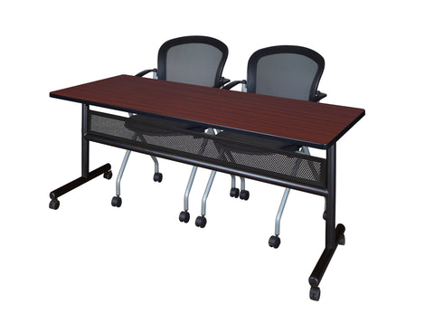 Regency Kobe 48 x 24 in. FlipTop Privacy Nesting Table 2 Cadence Nesting Chairs
