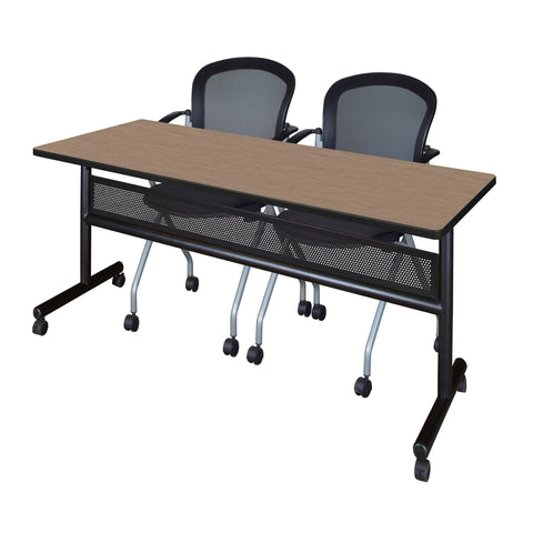 Regency Kobe 48 x 24 in. FlipTop Privacy Nesting Table 2 Cadence Nesting Chairs