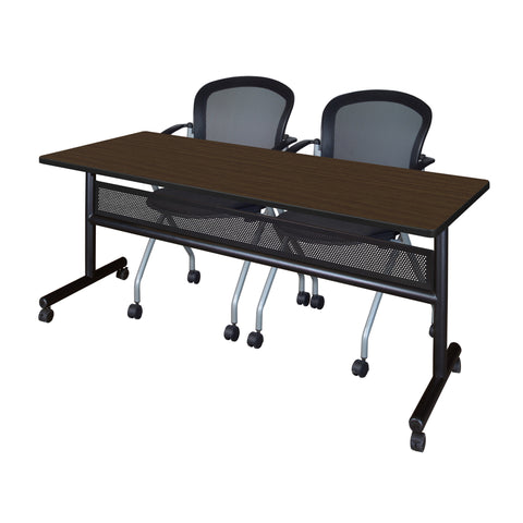 Regency Kobe 48 x 24 in. FlipTop Privacy Nesting Table 2 Cadence Nesting Chairs