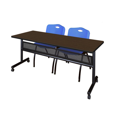 Regency Kobe 48 x 24 in. FlipTop Privacy Nesting Table 2 M Stack Chairs