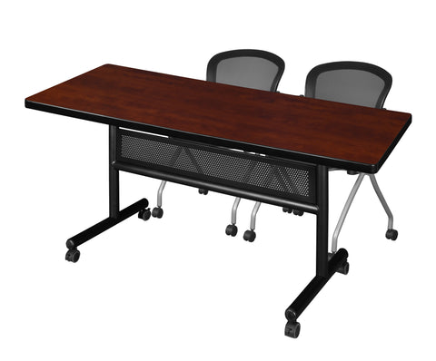 Regency Kobe 48 x 24 in. FlipTop Privacy Nesting Table 2 Cadence Nesting Chairs