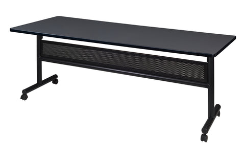 Regency Kobe 48 x 24 in. FlipTop Training Nesting Table with Modesty Panel