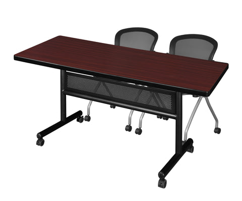 Regency Kobe 48 x 24 in. FlipTop Privacy Nesting Table 2 Cadence Nesting Chairs