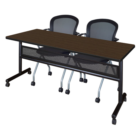 Regency Kobe 48 x 24 in. FlipTop Privacy Nesting Table 2 Cadence Nesting Chairs