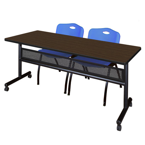 Regency Kobe 48 x 24 in. FlipTop Privacy Nesting Table 2 M Stack Chairs