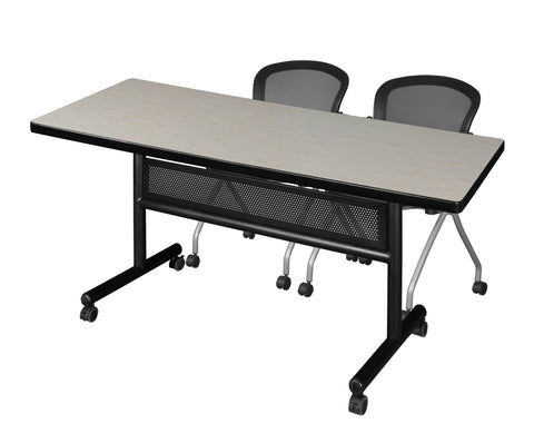 Regency Kobe 48 x 24 in. FlipTop Privacy Nesting Table 2 Cadence Nesting Chairs