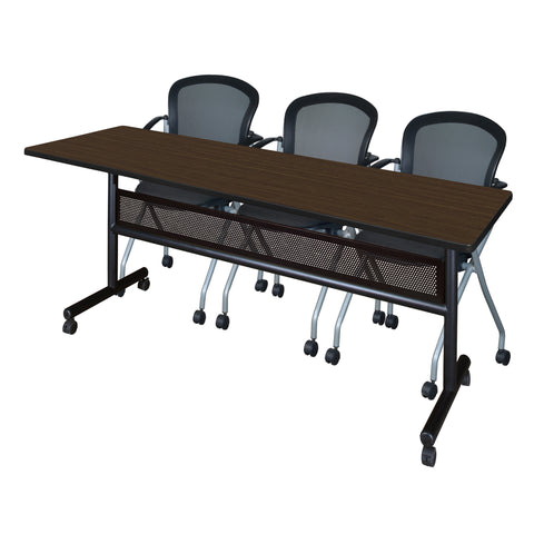 Regency Kobe 48 x 24 in. FlipTop Privacy Nesting Table 2 Cadence Nesting Chairs
