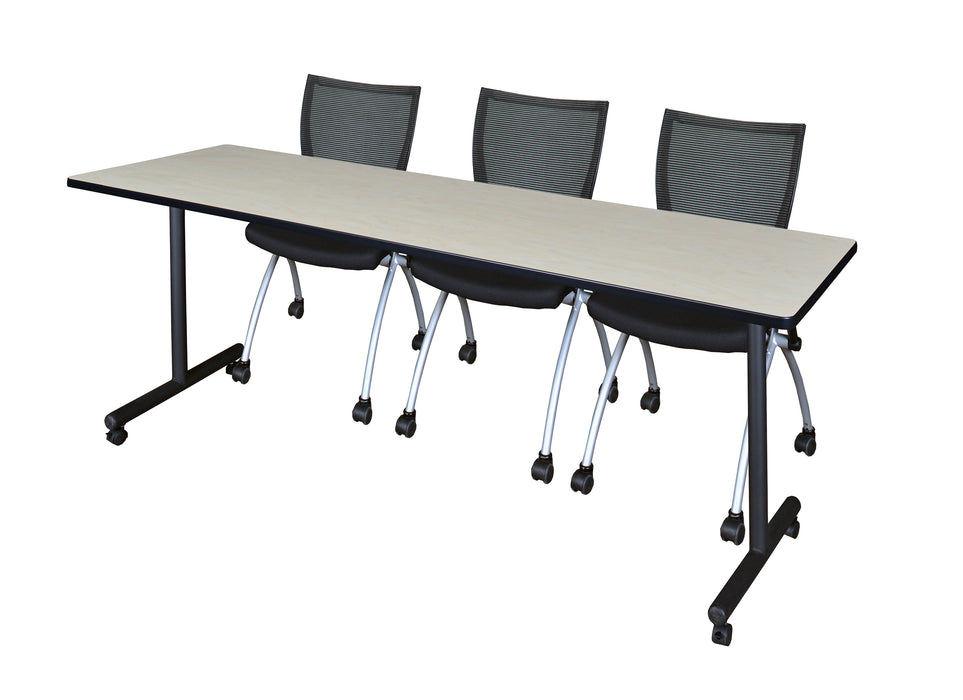 48" x 24" Kobe Mobile Training Table & 2 Apprentice Chairs